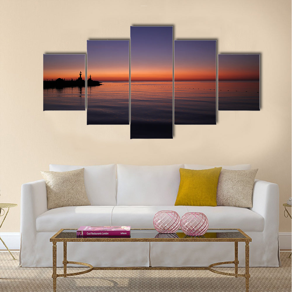 Red Sea with calmp water Multi panel canvas wall art