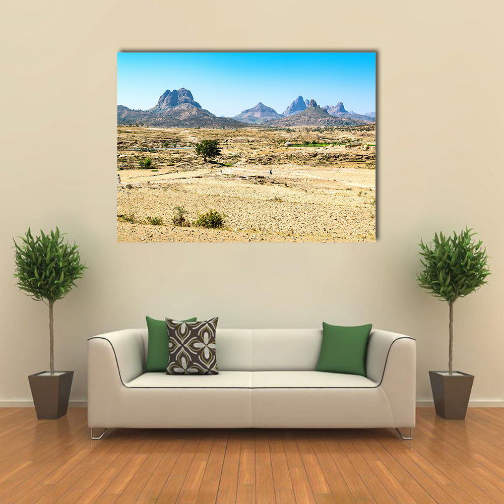 Ethiopia, Yeha, the Adua mountains seen from the Temple of the Moon area multi panel canvas wall art