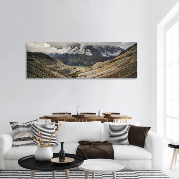 Mastuj river and valley panoramic canvas wall art