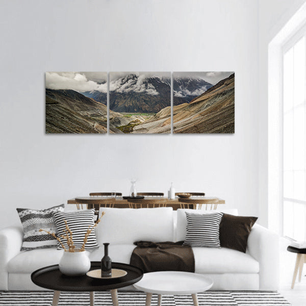 Mastuj river and valley panoramic canvas wall art