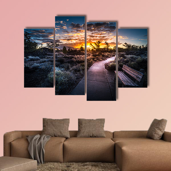 Paved Trail through Devil's Orchard Trail, Idaho Multi panel canvas wall art