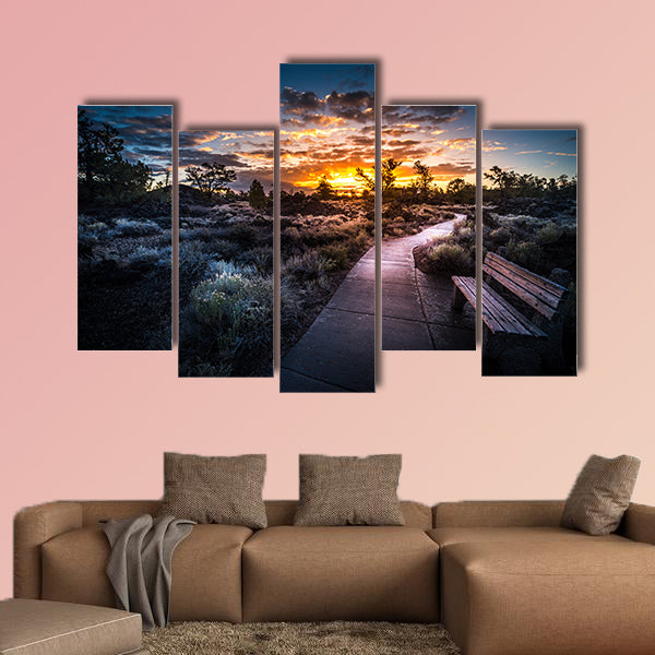 Paved Trail through Devil's Orchard Trail, Idaho Multi panel canvas wall art