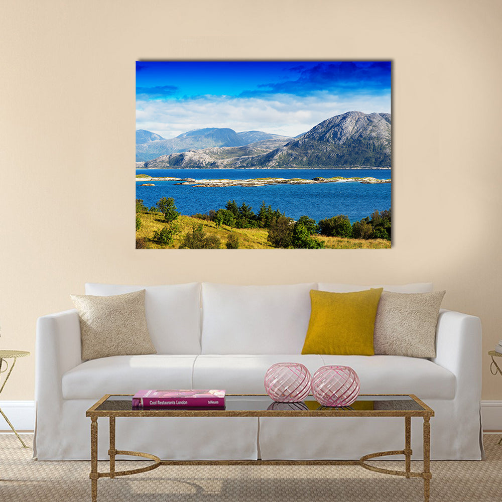 mountains in norway Multi Panel Canvas Wall Art
