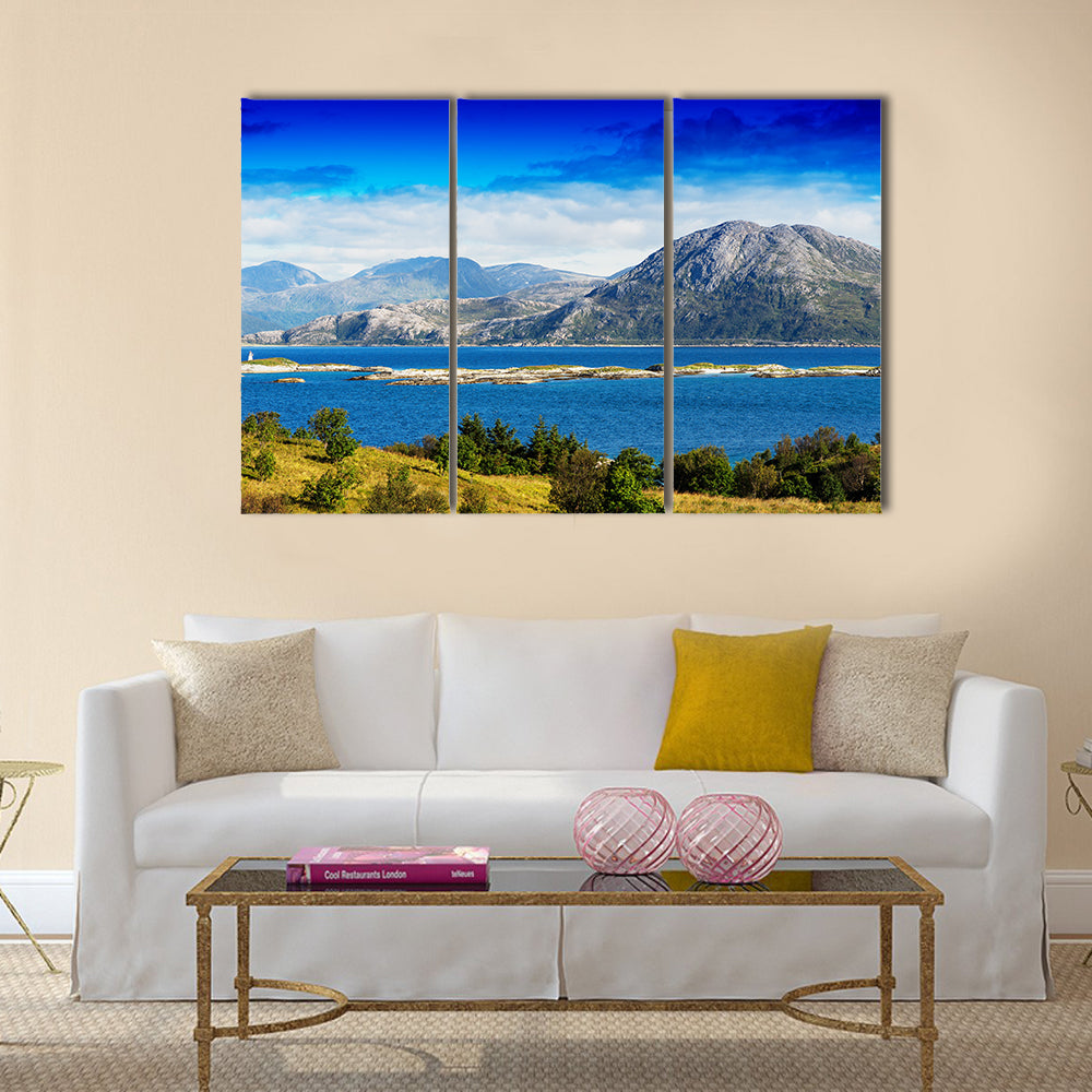 mountains in norway Multi Panel Canvas Wall Art