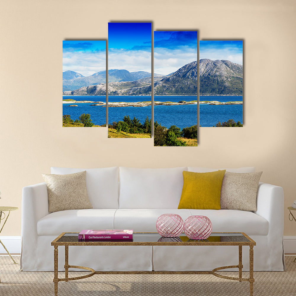 mountains in norway Multi Panel Canvas Wall Art