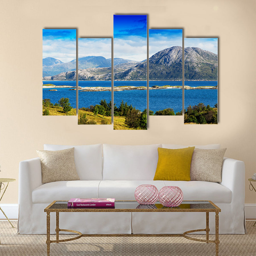 mountains in norway Multi Panel Canvas Wall Art