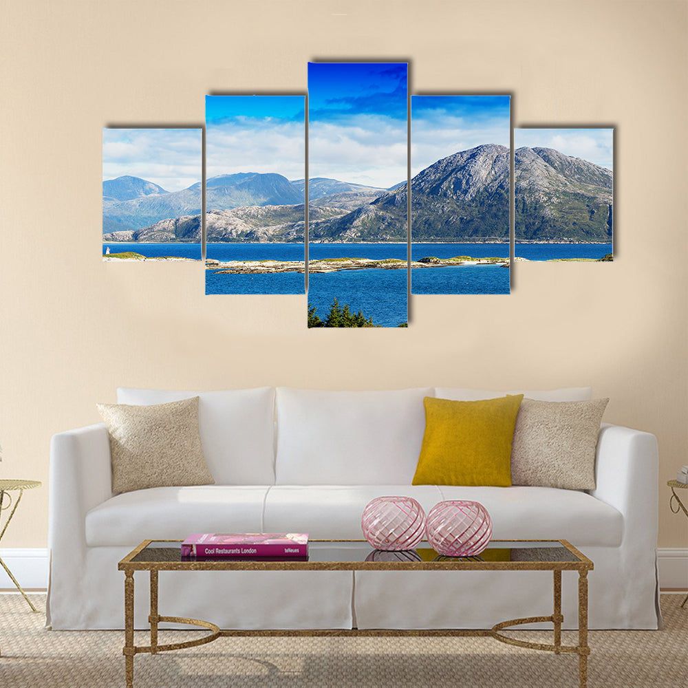 mountains in norway Multi Panel Canvas Wall Art