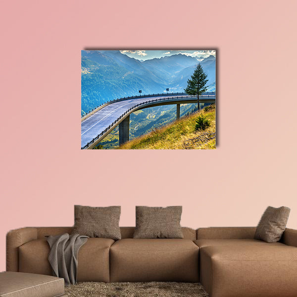 Serpentine road leading to the St. Gotthard pass in the Swiss Alps wall art