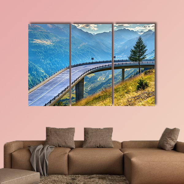 Serpentine road leading to the St. Gotthard pass in the Swiss Alps wall art