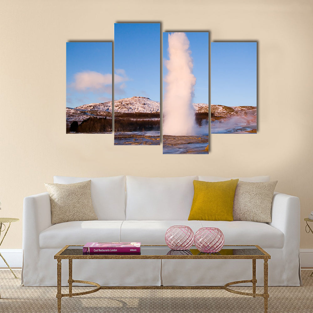 Erupting Geyser multi panel canvas wall art