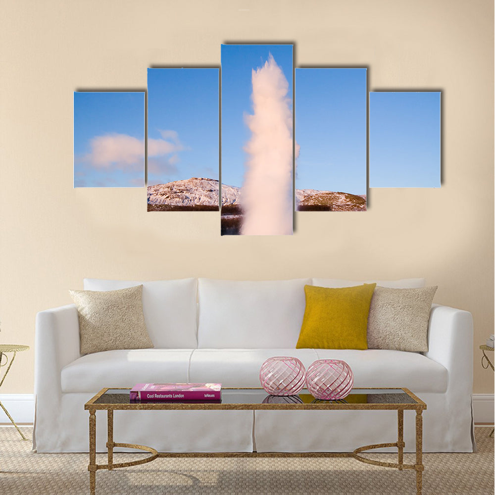 Erupting Geyser multi panel canvas wall art