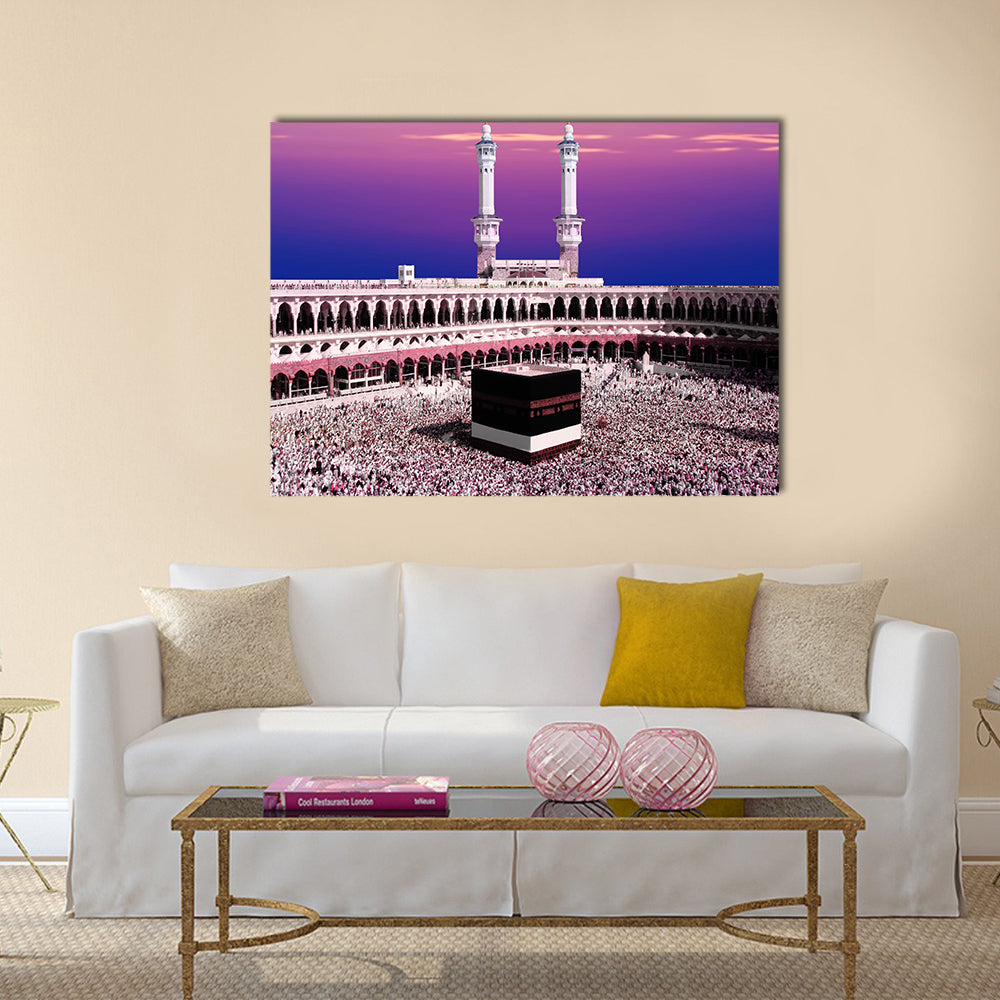 Kaaba Mecca Saudi Arabia during twighlight multi panel canvas wall art