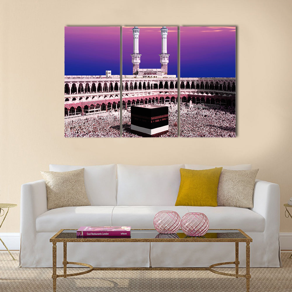 Kaaba Mecca Saudi Arabia during twighlight multi panel canvas wall art