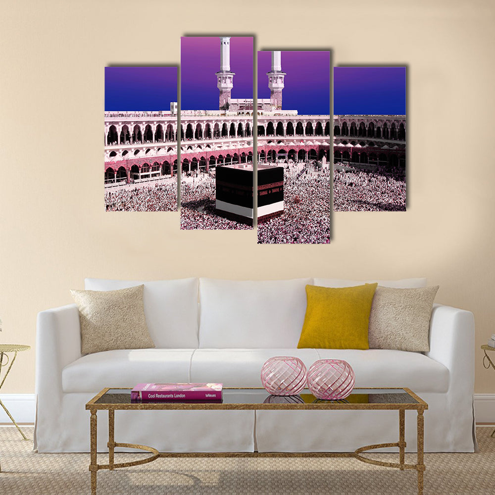 Kaaba Mecca Saudi Arabia during twighlight multi panel canvas wall art