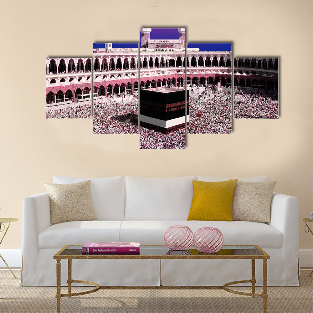 Kaaba Mecca Saudi Arabia during twighlight multi panel canvas wall art