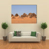 The pyramids of Meroe in the Sahara of Sudan Multi Panel Canvas Wall Art