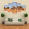 The pyramids of Meroe in the Sahara of Sudan Multi Panel Canvas Wall Art