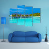 Many Ocean Bungalows Built Over Water, Maldives Multi Panel Canvas Wall Art