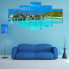 Many Ocean Bungalows Built Over Water, Maldives Multi Panel Canvas Wall Art