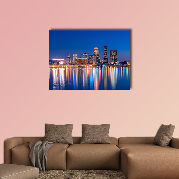 View of Skyline downtown Louisville in Kentucky USA Multi panel canvas wall art