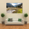 A Group Of Hikers Climbing On The Tein Shan Mountains In Kyrgyzstan Multi Panel Canvas Wall Art