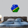 Flag of Solomon Islands, Honiara hexagonal canvas wall art