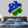 Flag of Solomon Islands, Honiara hexagonal canvas wall art