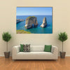 The Rouche Sea In Front Of The Capital City Of The Beirut, Multi Panel Canvas Wall Art