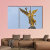 The Angel of Independence against the sky in Mexico City multi panel canvas wall art