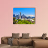 Seattle downtown skyline and Mt. Rainier, Washington. Multi panel canvas wall art