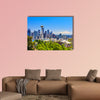 Seattle downtown skyline and Mt. Rainier, Washington Multi panel canvas wall art