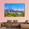 Seattle downtown skyline and Mt. Rainier, Washington. Multi panel canvas wall art