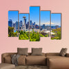 Seattle downtown skyline and Mt. Rainier, Washington. Multi panel canvas wall art