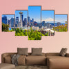 Seattle downtown skyline and Mt. Rainier, Washington. Multi panel canvas wall art