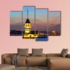 Maiden's Tower in Istanbul, Turkey multi panel canvas wall art