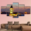 Maiden's Tower in Istanbul, Turkey multi panel canvas wall art