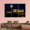 Parthenon of Athens at Night, Greece multi panel canvas wall art