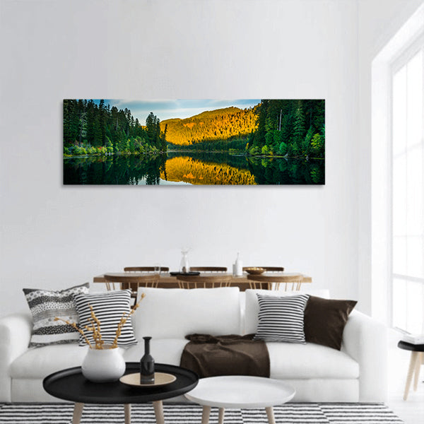 Calm Sunset Reflection panoramic canvas wall art