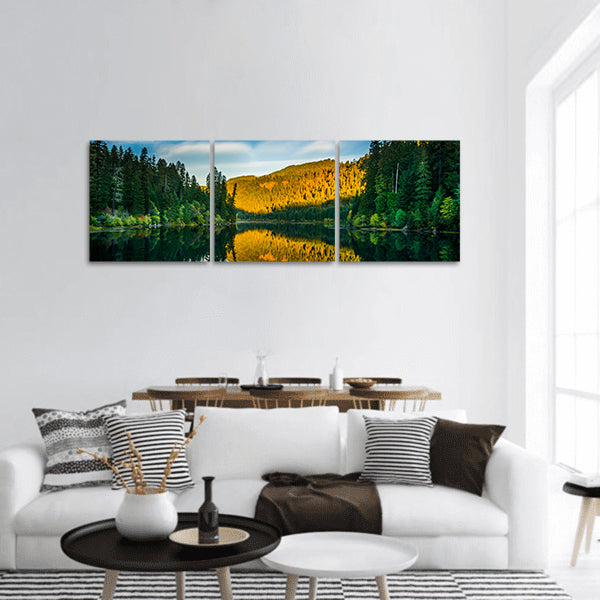 Calm Sunset Reflection panoramic canvas wall art