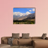 View to Rakaposhi peak, Karakorum mountains Pakistan Multi panel canvas wall art