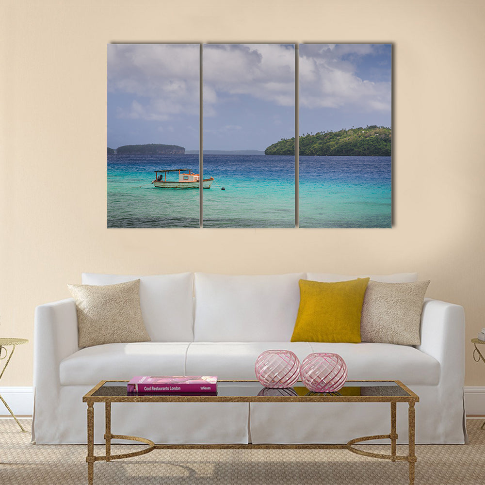 White sand beaches in Tonga Multi panel canvas wall art