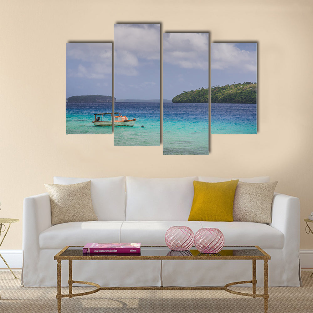 White sand beaches in Tonga Multi panel canvas wall art
