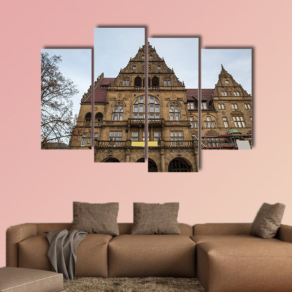 Town hall Bielefeld Germany multi panel canvas wall art