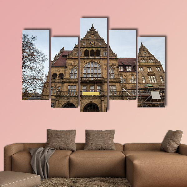 Town hall Bielefeld Germany multi panel canvas wall art