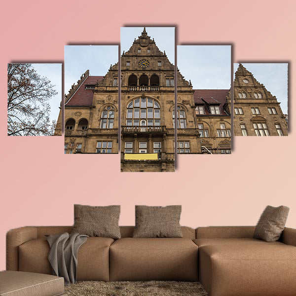 Town hall Bielefeld Germany multi panel canvas wall art