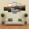 Nashville, Tennessee downtown skyline with Cumberland River in USA Multi panel canvas wall art