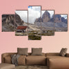 Refugio height at the Dolomites Mountain multi panel canvas wall art