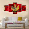 Montenegrin flag Multi panel canvas wall art