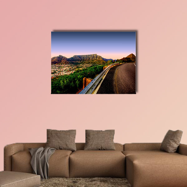 Beautiful view of Table Mountain in Cape Town multi panel canvas wall art