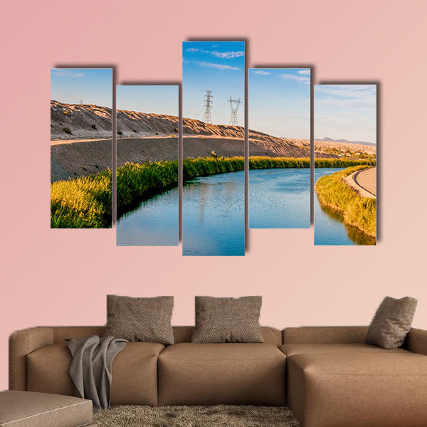 The Colorado River Separating Arizona and California multi panel canvas wall art